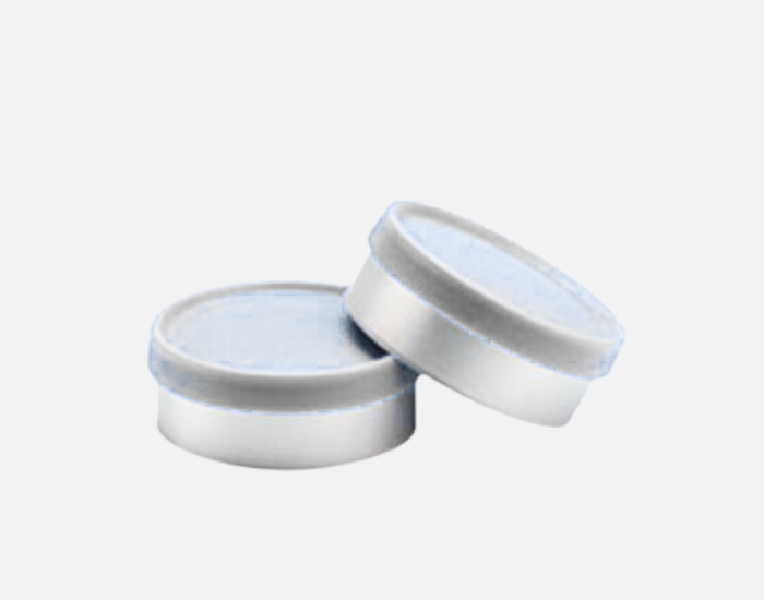 20mm Flip Top Seal, Grain Finish, Aluminum Seal, White