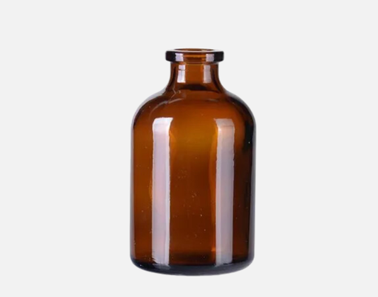 50ml Amber Molded Sterile Vials, In Stainless Steel Trays